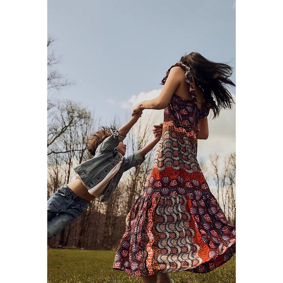 Corey Lynn Calter Anthropologie Doriane Midi Dress Sz S Petite - Picture 5 of 9